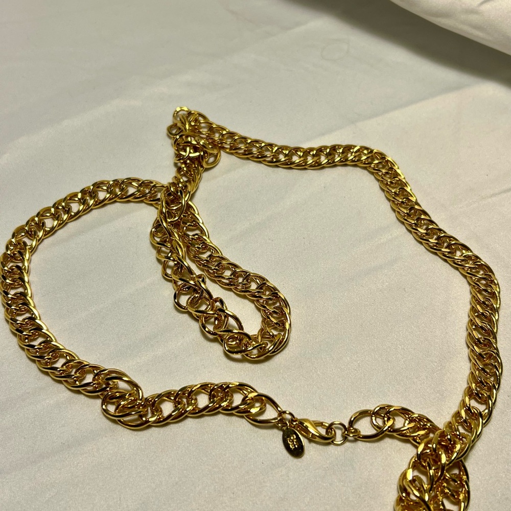 Vintage Kenneth Jay Lane (KJL) Chain Gold-tone Necklace 30” long - Picture 5 of 6